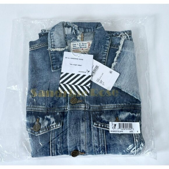 Sandrine Rose x Free People Woman's Sz S Patchwork Vintage Style Jean Jacket NWT - Picture 10 of 10